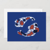 Carte Postale Poisson Koi En Points (Devant / Derrière)