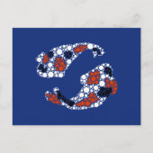 Carte Postale Poisson Koi En Points (Devant)