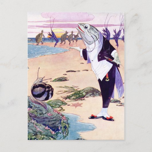 Carte Postale Poisson Maitre'D au homard Quadrille (Devant)