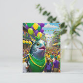 Carte Postale Poisson mardi Gras amusant (Debout devant)