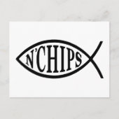 Carte Postale Poisson N' Chips Poisson (Devant)