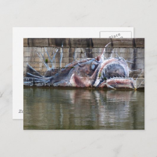 Carte Postale Poisson-pêcheur (Devant / Derrière)