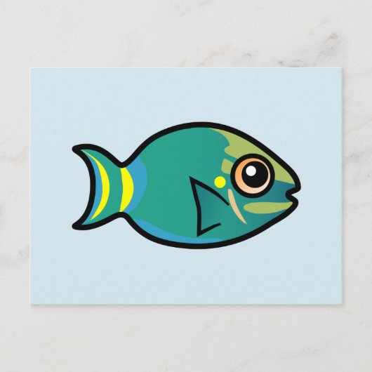 Carte Postale Poisson-perroquet mignon Stoplight (Devant)