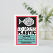 Carte Postale Poisson plastique, Changement climatique Point de  (Debout devant)