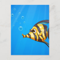 Poisson rayé sous la mer