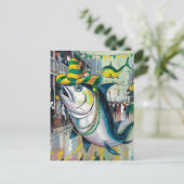 Carte Postale Poisson ridicule de Mardi Gras (Debout devant)