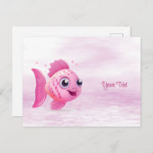 Carte postale Poisson rose (Devant / Derrière)