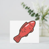 Carte Postale poisson rouge (Debout devant)