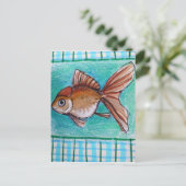 Carte Postale Poisson rouge fantaisie (Debout devant)