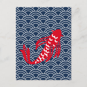 Carte Postale Poisson rouge Koi