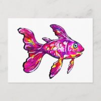 Poisson rouge magenta