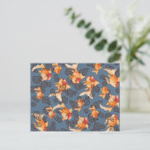 Carte Postale Poisson rouge oranda fantaisie (Debout devant)