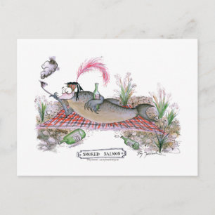 Carte Postale Poisson Saumon fumé, tony fernandes