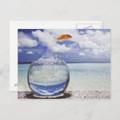 Carte Postale Poisson sautant de l'aquarium (Devant / Derrière)