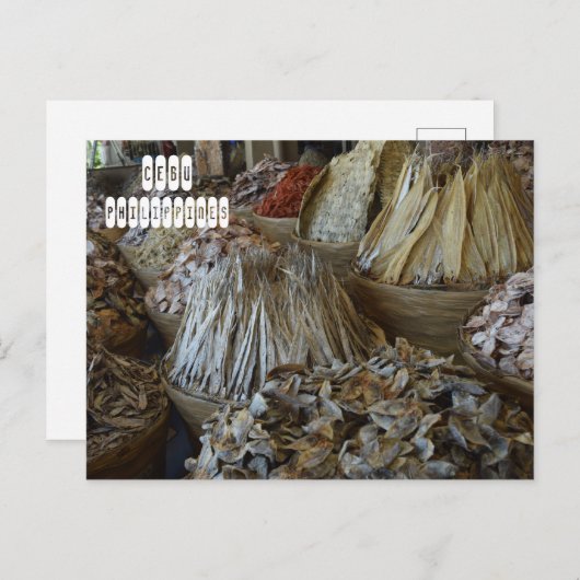 Carte Postale Poisson séché à Cebu (Devant / Derrière)