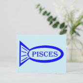 Carte postale Poisson SIGNE PISTES (Debout devant)
