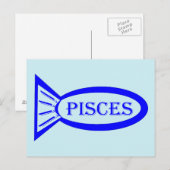 Carte postale Poisson SIGNE PISTES (Devant / Derrière)