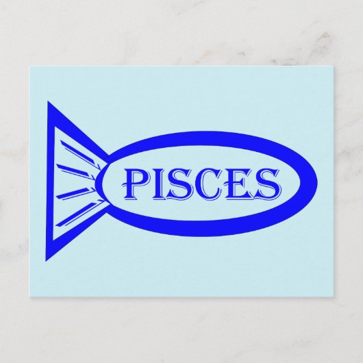 Carte postale Poisson SIGNE PISTES (Devant)