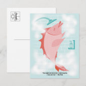 Carte postale Poisson sous la douche (Devant / Derrière)