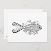 Carte Postale Poisson stylisé (Devant / Derrière)