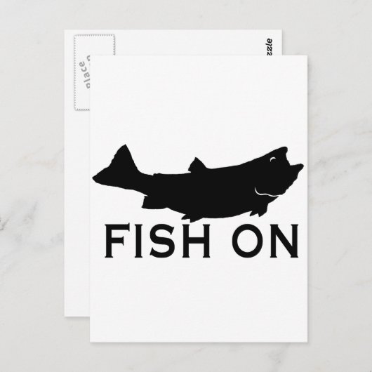 Carte Postale Poisson sur (Devant / Derrière)