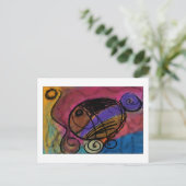 Carte Postale Poisson sur roues (Debout devant)