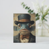 Carte Postale Poisson surréaliste en costume (Debout devant)