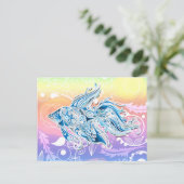 Carte Postale Poisson Tribal Abstrait (Debout devant)