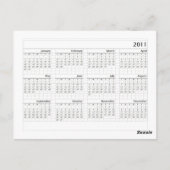 Carte Postale Poisson tropical d'eau douce 2011 Calendrier de po (Dos)