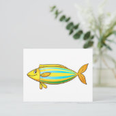 Carte Postale Poisson tropical isolé sur blanc (Debout devant)