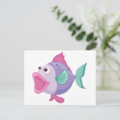 Carte Postale Poisson tropical isolé sur blanc (Debout devant)