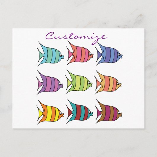 Carte Postale Poisson tropical multicolore Thunder_Cove (Devant)