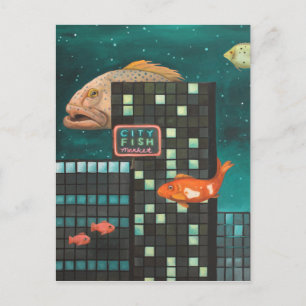 Carte Postale Poisson urbain