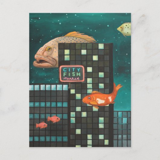Carte Postale Poisson urbain (Devant)