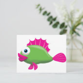 CARTE POSTALE POISSON VERT (Debout devant)