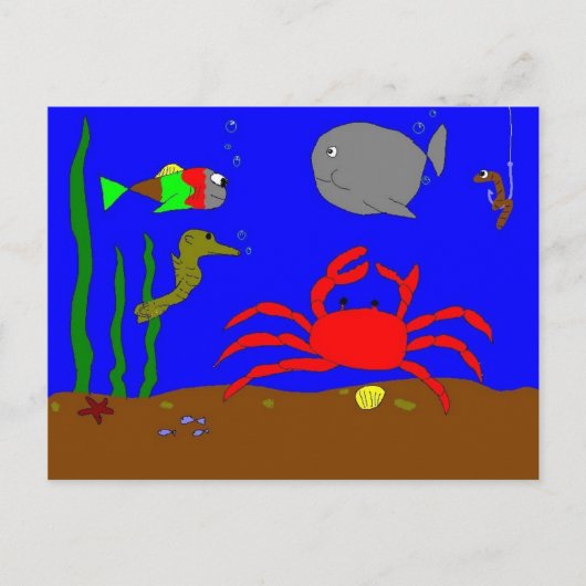 CARTE POSTALE POISSONS (Devant)