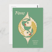 Carte Postale Poissons Art Nouveau Zodiaque CC1264 Astrologie (Devant / Derrière)