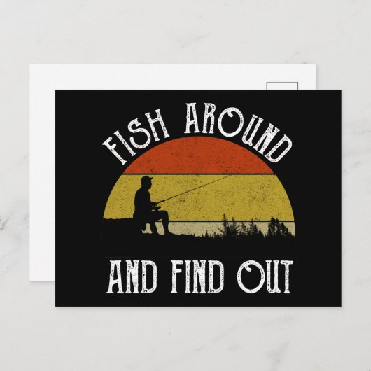 Carte Postale Poissons Autour Et Découvrez (Devant / Derrière)