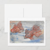 Carte Postale Poissons chics (Devant / Derrière)