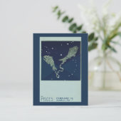 Carte Postale Poissons Constellation Zodiaque Vintage Astrologie (Debout devant)