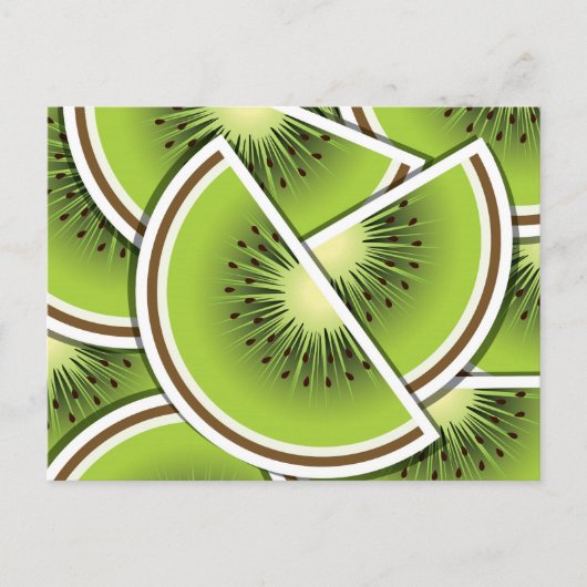 Carte Postale Poissons funky kiwi (Devant)