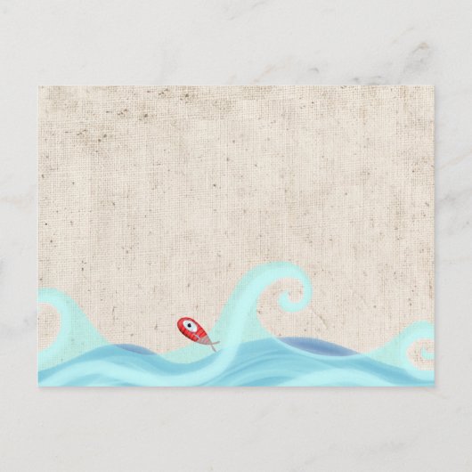 Carte Postale Poissons surfant sur les vagues (Dos)