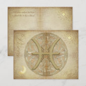 Carte postale Poissons Zodiac (Devant / Derrière)