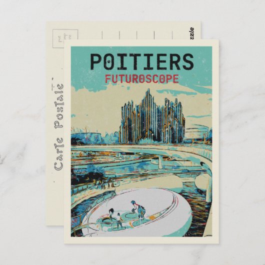 Carte Postale Poitiers France vue sur le futuroscope Pos (Devant / Derrière)