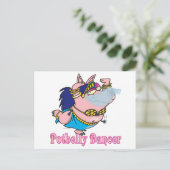 Carte Postale poitrine cochon danse du ventre drôle pignon (Debout devant)