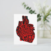 Carte Postale poitrine vide : coeur anatomique (Debout devant)