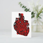 Carte Postale poitrine vide : coeur anatomique (Debout devant)