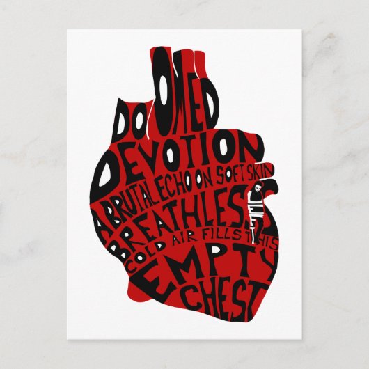Carte Postale poitrine vide : coeur anatomique (Devant)