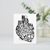 Carte Postale poitrine vide : cœur anatomique (Debout devant)