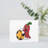 Carte Postale Poivre au Poker avec des jetons de Poker (Debout devant)